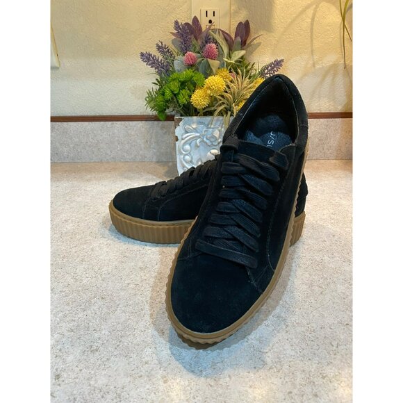 J/Slides Suede Platform Sneaker Black Size 7 - Picture 6 of 11